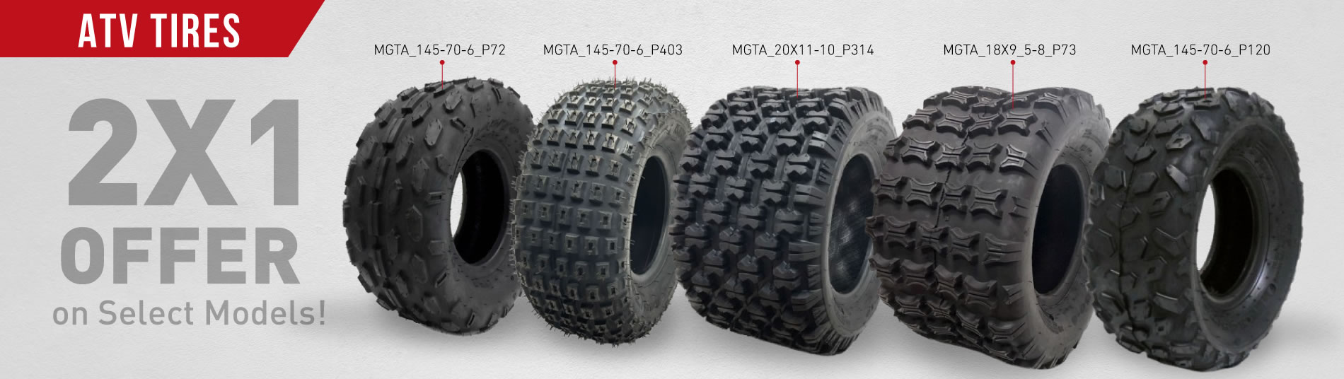 2x1 offer on selected ATV tires