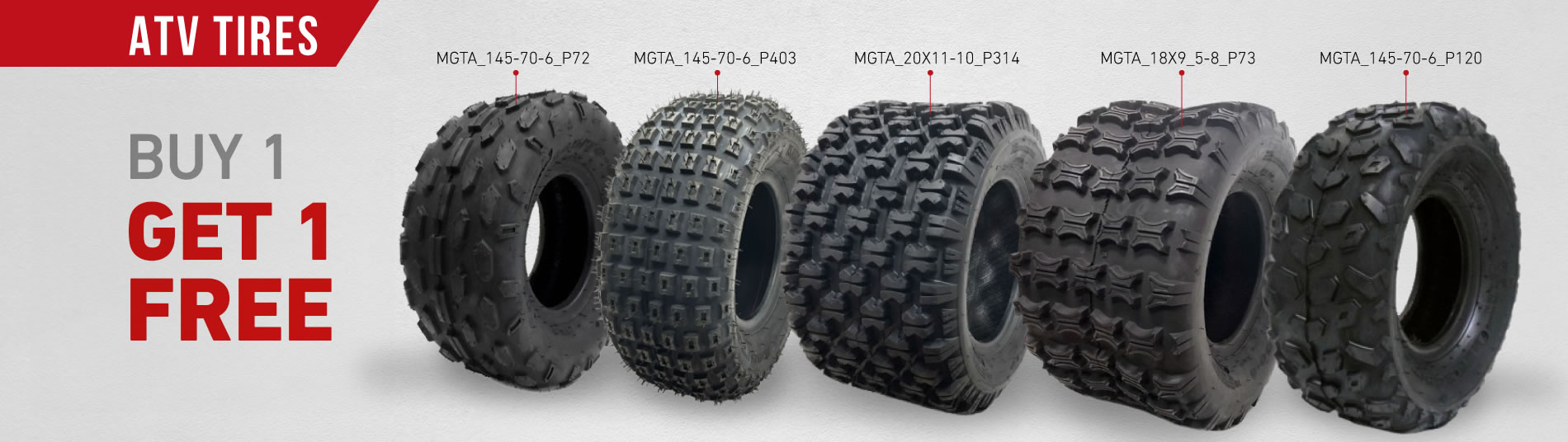 2x1 offer on selected ATV tires