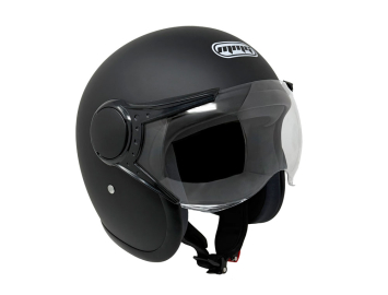 ModCycles - Open Face MMG Helmet. Model Jet Visor. Color: Matte Black *DOT APPROVED*